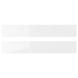 White glossy RINGHULT kitchen drawer front, sleek design.