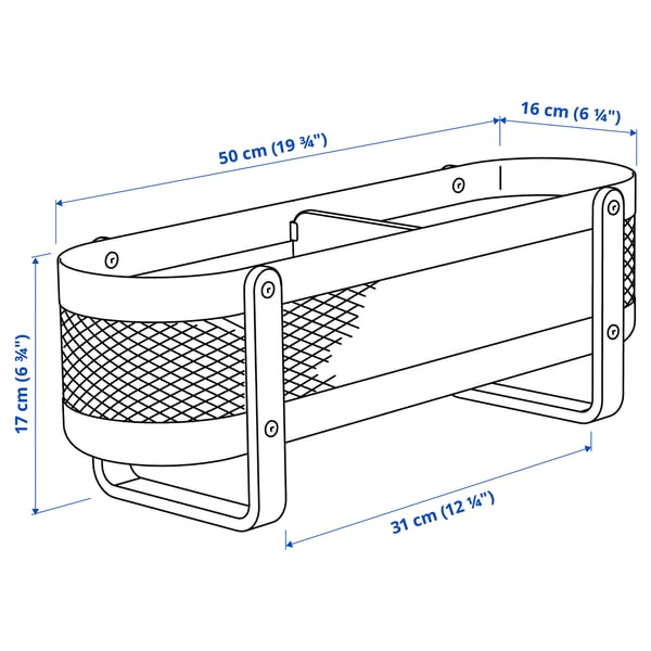 Illustration with measurements for the product: RISATORP.