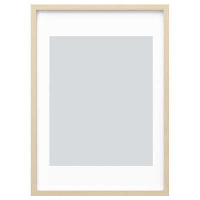 RÖDALM off-white picture frame, rectangular, modern design, with protective plastic, suitable for 11x14 photos.