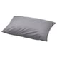 Grey RÖNNVECKMAL cotton pillowcase, smooth surface, rectangular shape.