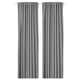 ROSENMANDEL grey wool-like curtains, solid blockout design, recycled polyester.