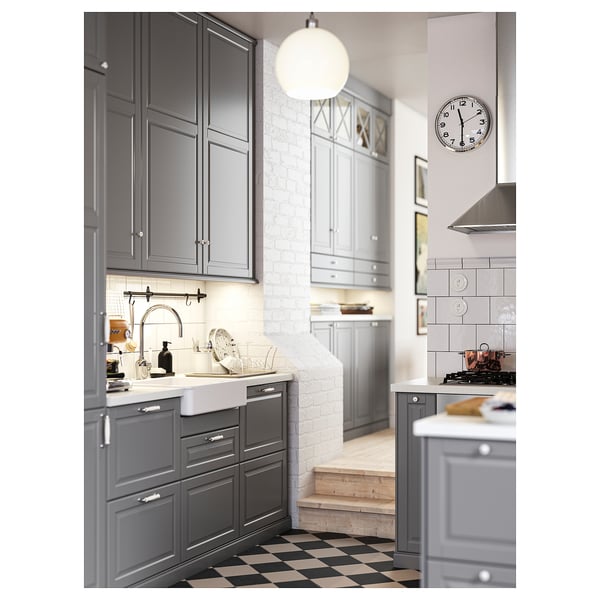 SÄLJAN Worktop, white/light grey stone effect/laminate, 186x3.8 cm