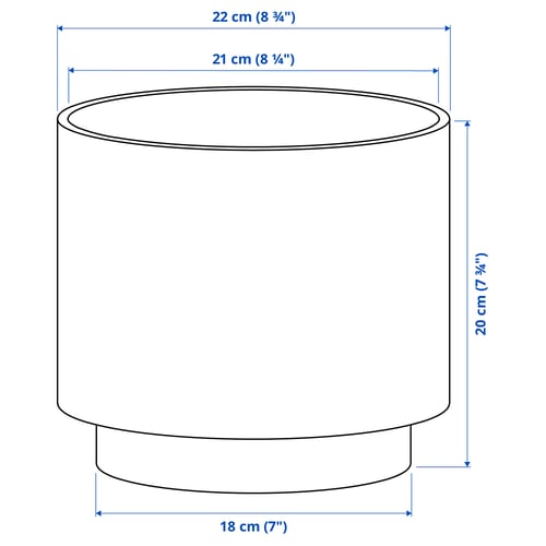 Illustration with measurements for the product: SANDKÖRSBÄR.