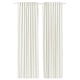 Off-white SANELA curtains, pure cotton velvet, elegant pleats, multi-way header.
