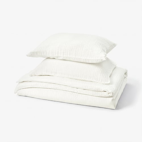 SCHERSMIN Duvet cover and 2 pillowcases, white, 200x200/50x60 cm