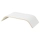 SIGFINN monitor stand: white, curves up at edges, made of high-pressure laminate and fiberboard.