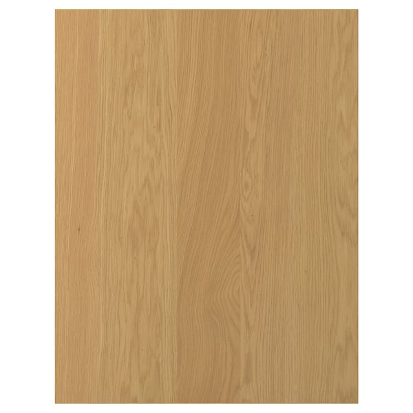 SINARP oak veneer panel: light brown, rectangular, smooth, wood grain pattern. Ideal for furniture.