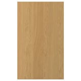 A SINARP wooden door in a light brown colour, made from oak veneer. It has a sleek, rectangular design with a sturdy, solid oak edge.