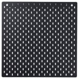 SKÅDIS black pegboard, square, evenly spaced holes, functional design.