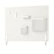 SKÅDIS white pegboard organizer with mesh pockets and clips; minimalist design for wall mounting.