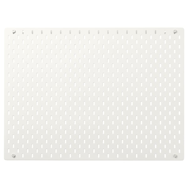 SKÅDIS pegboard, white, square, wall-mountable, acrylic paint & steel, versatile home organiser.