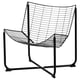 SKÅLBODA black wire chair, bowl-shaped, plastic parts, steel frame, classic design.