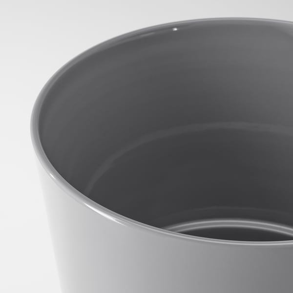 Curved grey planter