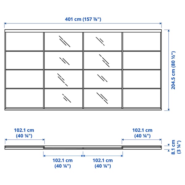 Illustration with measurements for the product: SKYTTA.