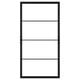 Black SKYTTA sliding door frame; minimalist, rectangular design.