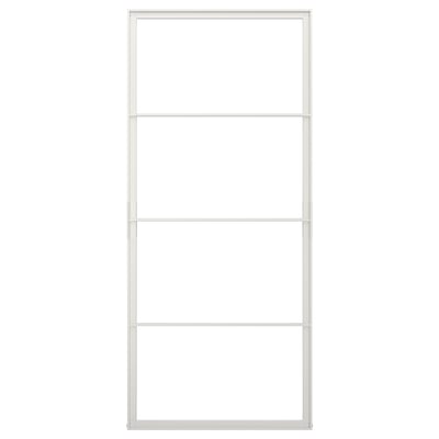 SKYTTA, white aluminium alloy, rectangular, modern sliding door frame.