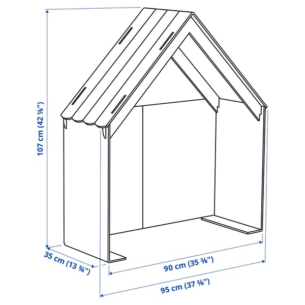 Illustration with measurements for the product: SLÄKT.