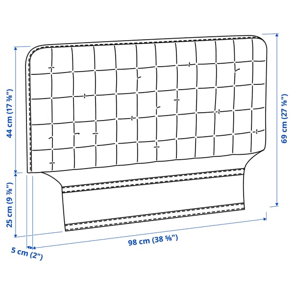 Illustration with measurements for the product: SLÄKT.
