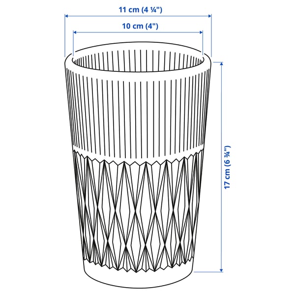 Illustration with measurements for the product: SMÄLLSPIREA.