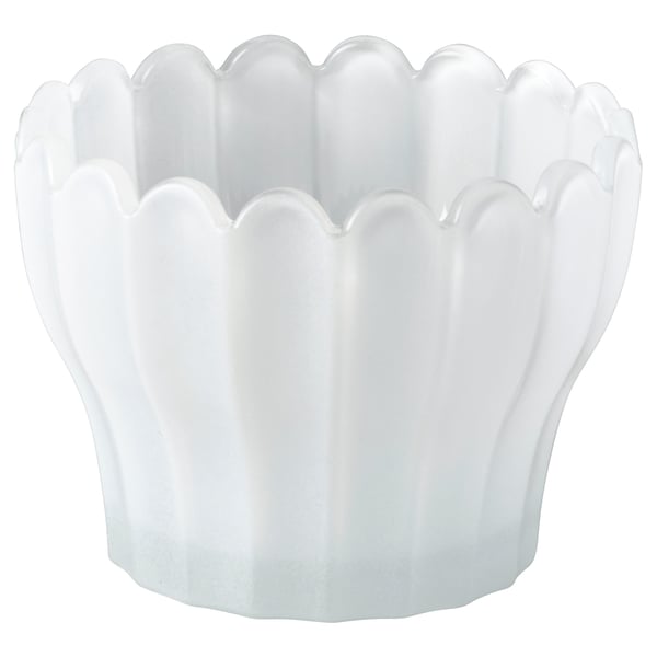 SMÅNÄCKROS Tealight holder, white, 6 cm