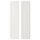 This image two white rectangular SMÅSTAD cabinet doors made of fibreboard, aligned side by side, showcasing clean lines and a simple design.