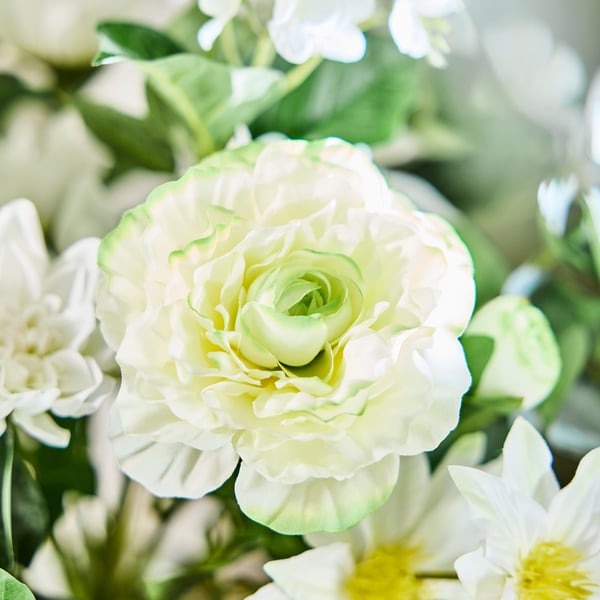 SMYCKA Artificial bouquet, in/outdoor/white, 60 cm