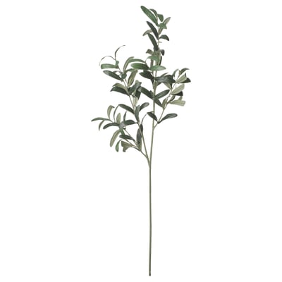 SMYCKA green, artificial leafy stem for home decor, made with recycled plastic, flexible steel wire stem.