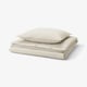 SOLFIBBLA Duvet cover and pillowcase, white beige/stripe, 150x200/50x60 cm