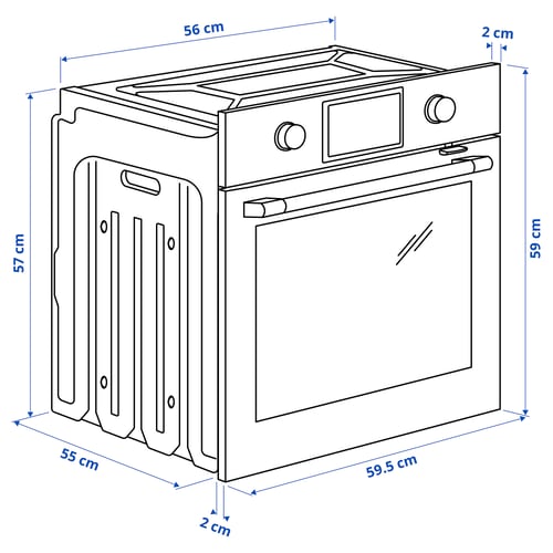 Illustration with measurements for the product: STENABY.