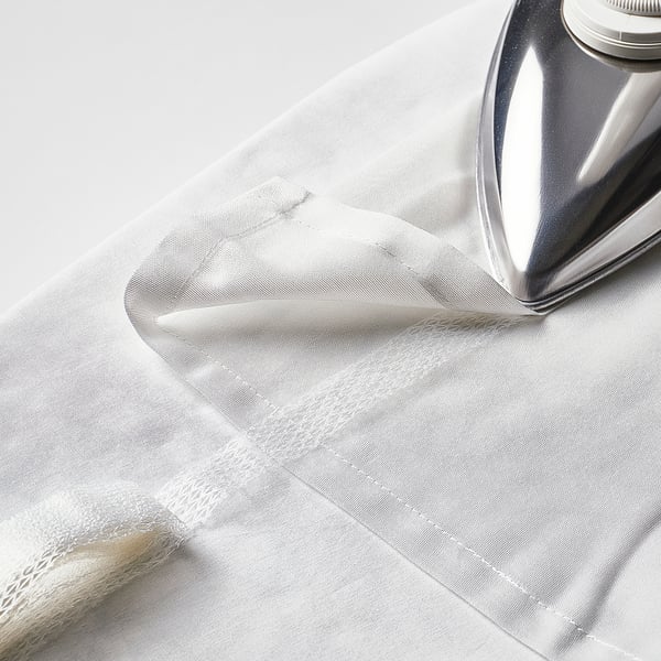 STENFRÖ Sheer curtain, 1 piece, white/with heading tape, 300x300 cm