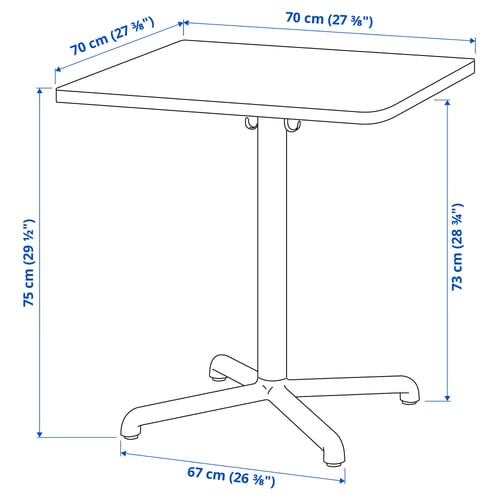 Illustration with measurements for the product: STENSELE.