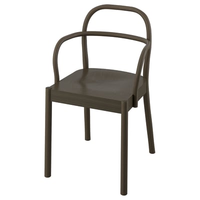 STOCKHOLM 2025 chair, dark brown, modern scandinavian design, bentwood frame, sturdy & stylish.