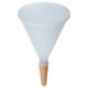 SVÄMSKOG self-watering plant insert, light blue, plastic & terracotta, funnel shape with wooden tip.