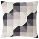 SVARTHÖ cushion, neutral geometric pattern, square shape, zip closure.