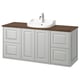 Tånforesten bathroom vanity, light grey, wood & plastic, rectangular with inset sink.