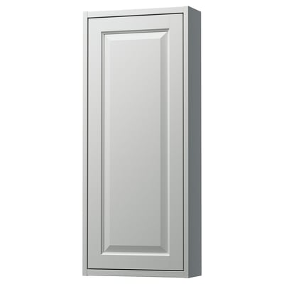 TÄNNFORSEN: light grey wall cabinet with bevelled details and adjustable shelves.