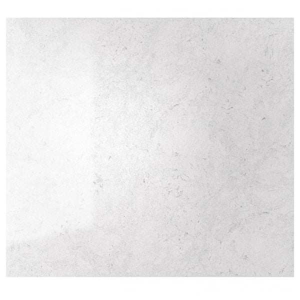 TÄRNHULT white recycled glass wall panel, smooth, rectangular, modern minimalist design.