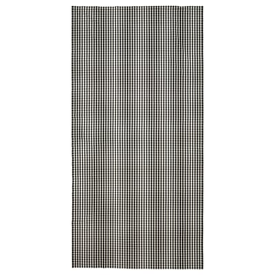 TAGGLUSERN chequered fabric, black/white. Rectangular, pre-cut cotton. Perfect for crafts or home decor.