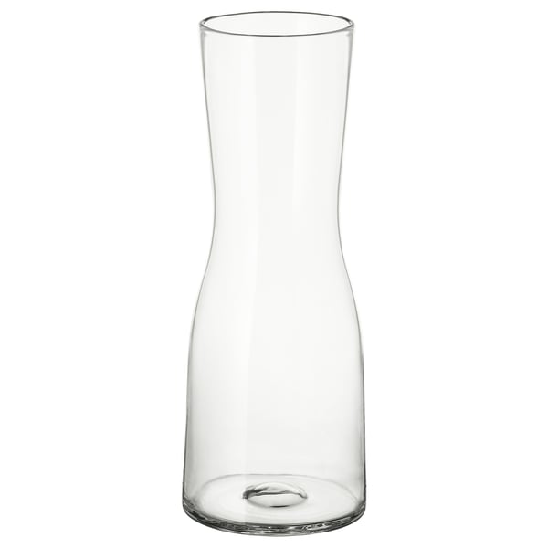 Ikea TIDVATTEN clear glass vase, sleek and simple.