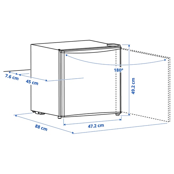 Illustration with measurements for the product: TILLREDA.