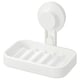 A white TISKEN soap dish holder with strong suction cup.