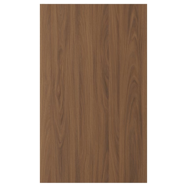 TISTORP walnut finish drawer front, rectangular, smooth surface with vertical grain pattern.