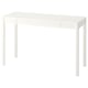 TONSTAD: white, rectangular desk with single drawer. Simple, space-saving design with slim legs.