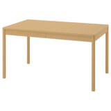 TONSTAD light oak rectangular dining table with four sturdy legs, sleek modern design.