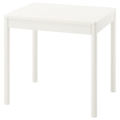 TONSTAD white square dining table with four legs, sleek design, sturdy wood & melamine top.