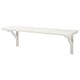 A TRANHULT white wall shelf. Its rectangular, made of solid wood with a smooth finish.