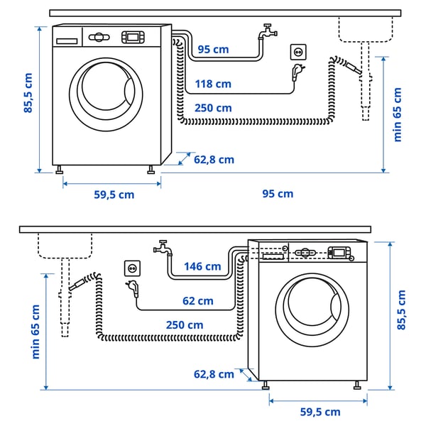 Illustration with measurements for the product: UDDARP.