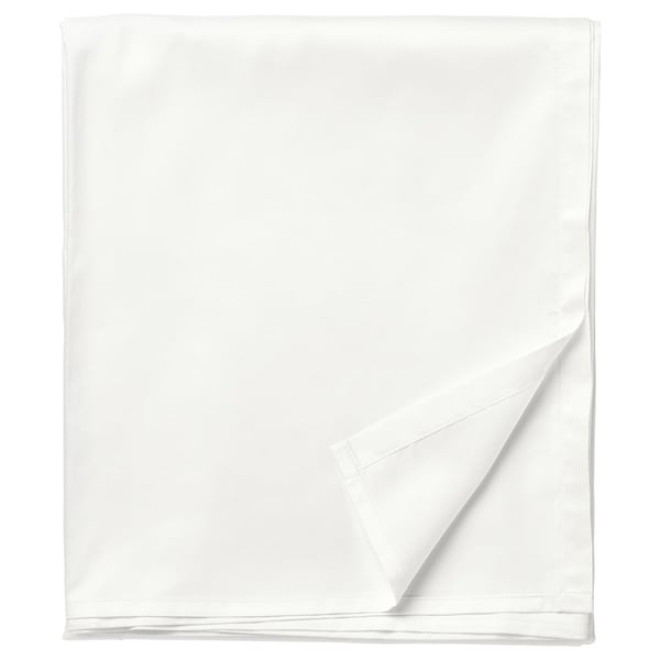 White ULLVIDE bed sheet, neatly folded, made from breathable cotton and lyocell.
