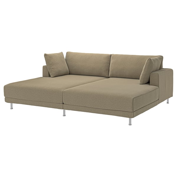 UPPÅKRA 3-seat modular sofa, with chaise longues/Johanneshov brown-beige