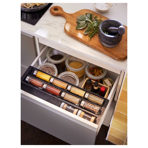 UPPDATERA Sliding organiser for drawer, grey, 60 cm